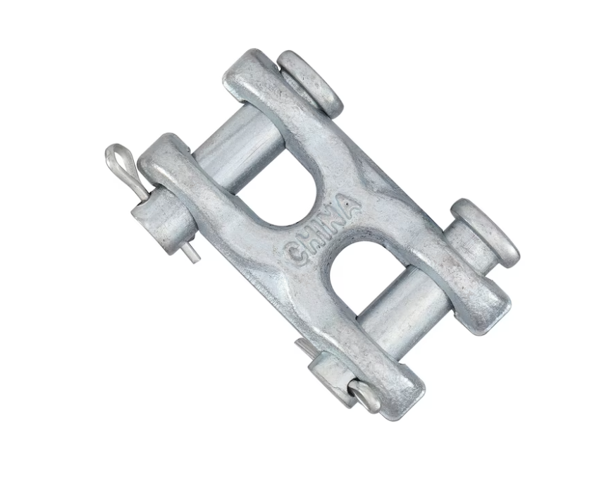 Lyen doub Clevis nan zenk plake - Side View